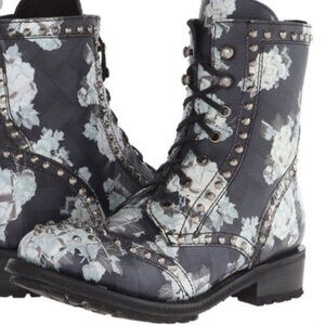 New ASH Floral Studded Combat Boots